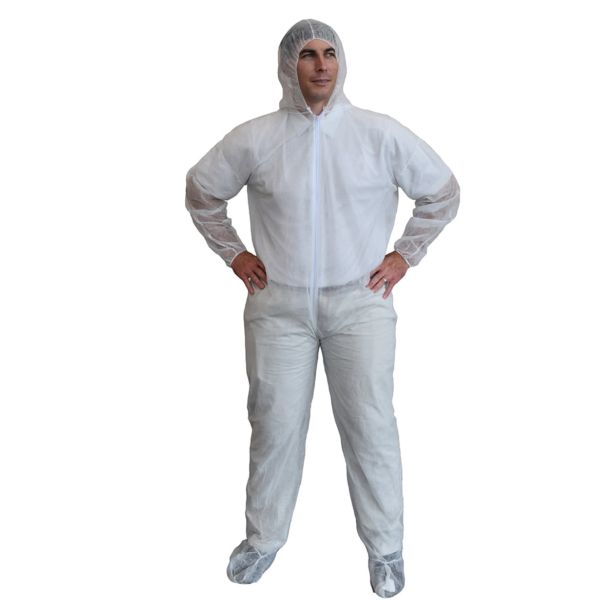 Polypropylene, Coverall, Hood, Boots, Heavy Weight: #COHB55