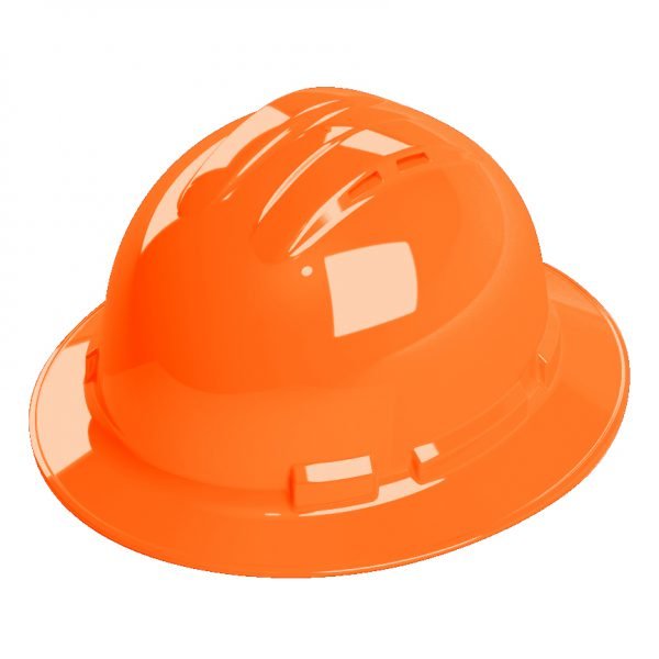 Pinlock, 4-Point, Vented, Duo Safety™, Hard Hat, Full Brim, Orange: #H34R3V