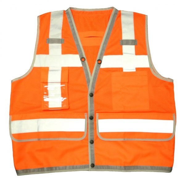 Surveyors Safety Vest, COR-BRITE®, Type R, Class 2, Heavy Duty: #VS295