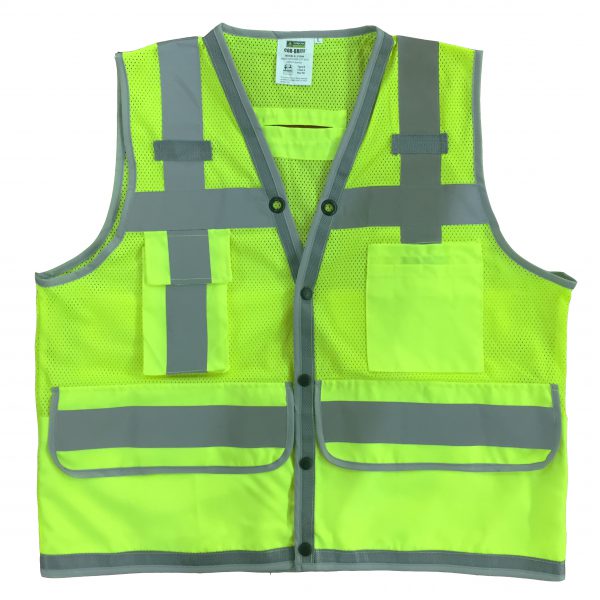 Surveyors Safety Vest, COR-BRITE®, Type R, Class 2, Heavy Duty: #VS296